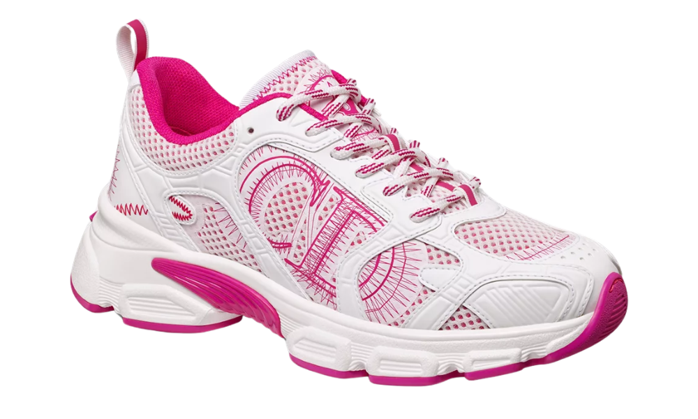 Dior Chrono Sneaker "White and Fuchsia Mesh "